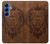 S2529 Leo Zodiac Tattoo Brown Graphic Print Hülle Schutzhülle Taschen für Samsung Galaxy S25