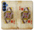 S2833 Poker Card Queen Hearts Hülle Schutzhülle Taschen für Samsung Galaxy S25