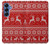 S2835 Christmas Reindeer Knitted Pattern Hülle Schutzhülle Taschen für Samsung Galaxy S25