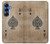 S2928 Vintage Spades Ace Card Hülle Schutzhülle Taschen für Samsung Galaxy S25