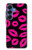 S2933 Pink Lips Kisses on Black Hülle Schutzhülle Taschen für Samsung Galaxy S25