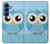 S3029 Cute Blue Owl Hülle Schutzhülle Taschen für Samsung Galaxy S25