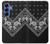 S3363 Bandana Black Pattern Hülle Schutzhülle Taschen für Samsung Galaxy S25