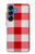 S3535 Red Gingham Hülle Schutzhülle Taschen für Samsung Galaxy S25