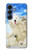 S3794 Arctic Polar Bear and Seal Paint Hülle Schutzhülle Taschen für Samsung Galaxy S25