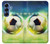 S3844 Glowing Football Soccer Ball Hülle Schutzhülle Taschen für Samsung Galaxy S25