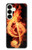 S0493 Music Note Burn Hülle Schutzhülle Taschen für Samsung Galaxy S25 Plus