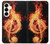 S0493 Music Note Burn Hülle Schutzhülle Taschen für Samsung Galaxy S25 Plus