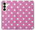 S2358 Pink Polka Dots Hülle Schutzhülle Taschen für Samsung Galaxy S25 Plus
