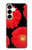 S2478 Red Daisy flower Hülle Schutzhülle Taschen für Samsung Galaxy S25 Plus