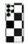 S2492 Black and White Check Hülle Schutzhülle Taschen für Samsung Galaxy S25 Plus