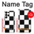 S2492 Black and White Check Hülle Schutzhülle Taschen für Samsung Galaxy S25 Plus