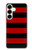S2638 Black and Red Striped Hülle Schutzhülle Taschen für Samsung Galaxy S25 Plus