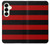 S2638 Black and Red Striped Hülle Schutzhülle Taschen für Samsung Galaxy S25 Plus