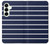 S2767 Navy White Striped Hülle Schutzhülle Taschen für Samsung Galaxy S25 Plus
