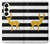 S2794 Black and White Striped Deer Gold Sparkles Hülle Schutzhülle Taschen für Samsung Galaxy S25 Plus