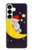 S2849 Cute Sleepy Owl Moon Night Hülle Schutzhülle Taschen für Samsung Galaxy S25 Plus