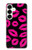 S2933 Pink Lips Kisses on Black Hülle Schutzhülle Taschen für Samsung Galaxy S25 Plus