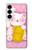 S3025 Pink Maneki Neko Lucky Cat Hülle Schutzhülle Taschen für Samsung Galaxy S25 Plus