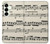 S3082 Music Sheet Hülle Schutzhülle Taschen für Samsung Galaxy S25 Plus