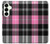 S3091 Pink Plaid Pattern Hülle Schutzhülle Taschen für Samsung Galaxy S25 Plus