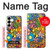S3281 Colorful Hippie Flowers Pattern Hülle Schutzhülle Taschen für Samsung Galaxy S25 Plus