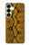 S3365 Yellow Python Skin Graphic Print Hülle Schutzhülle Taschen für Samsung Galaxy S25 Plus