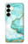 S3399 Green Marble Graphic Print Hülle Schutzhülle Taschen für Samsung Galaxy S25 Plus