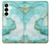 S3399 Green Marble Graphic Print Hülle Schutzhülle Taschen für Samsung Galaxy S25 Plus