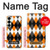 S3421 Black Orange White Argyle Plaid Hülle Schutzhülle Taschen für Samsung Galaxy S25 Plus