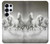 S0933 White Horses Hülle Schutzhülle Taschen für Samsung Galaxy S25 Ultra