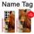 S1595 Beautiful Brown Horse Hülle Schutzhülle Taschen für Samsung Galaxy S25 Ultra