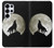 S1981 Wolf Howling at The Moon Hülle Schutzhülle Taschen für Samsung Galaxy S25 Ultra