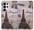 S2211 Paris Postcard Eiffel Tower Hülle Schutzhülle Taschen für Samsung Galaxy S25 Ultra