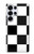 S2492 Black and White Check Hülle Schutzhülle Taschen für Samsung Galaxy S25 Ultra