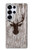 S2505 Reindeer Head Old Wood Texture Graphic Hülle Schutzhülle Taschen für Samsung Galaxy S25 Ultra
