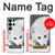 S2569 White Arctic Fox Hülle Schutzhülle Taschen für Samsung Galaxy S25 Ultra