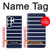 S2767 Navy White Striped Hülle Schutzhülle Taschen für Samsung Galaxy S25 Ultra