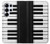 S3078 Black and White Piano Keyboard Hülle Schutzhülle Taschen für Samsung Galaxy S25 Ultra