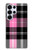 S3091 Pink Plaid Pattern Hülle Schutzhülle Taschen für Samsung Galaxy S25 Ultra