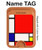S0157 Composition Red Blue Yellow Magnetic Card Holder Wallet Stand with MagSafe for iPhone 16 15 14 13 Pro Max