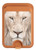 S2399 White Lion Face Magnetic Card Holder Wallet Stand with MagSafe for iPhone 16 15 14 13 Pro Max