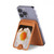 S2695 Fried Egg Magnetic Card Holder Wallet Stand with MagSafe for iPhone 16 15 14 13 Pro Max