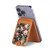S2727 Vintage Rose Pattern Magnetic Card Holder Wallet Stand with MagSafe for iPhone 16 15 14 13 Pro Max