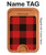 S2931 Red Buffalo Check Pattern Magnetic Card Holder Wallet Stand with MagSafe for iPhone 16 15 14 13 Pro Max