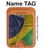 S3297 Brazil Flag Vintage Football Graphic Magnetic Card Holder Wallet Stand with MagSafe for iPhone 16 15 14 13 Pro Max