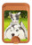 S3795 Kitten Cat Playful Siberian Husky Dog Paint Magnetic Card Holder Wallet Stand with MagSafe for iPhone 16 15 14 13 Pro Max