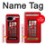 S0058 British Red Telephone Box Hülle Schutzhülle Taschen für Google Pixel 9a