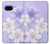 S2361 Purple White Flowers Hülle Schutzhülle Taschen für Google Pixel 9a