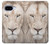 S2399 White Lion Face Hülle Schutzhülle Taschen für Google Pixel 9a